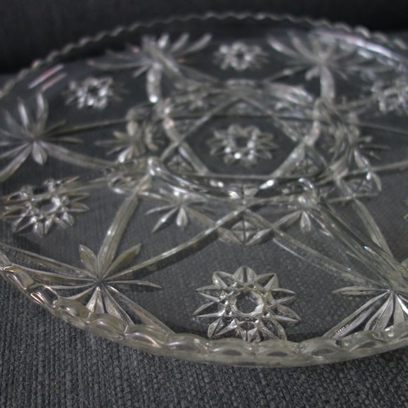 Vintage Glass Chip and Dip Plate - Picture 7 of 7